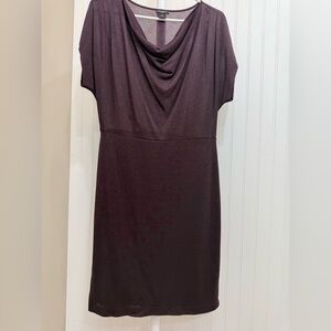 Ann Taylor Deep Purple Midi Dress